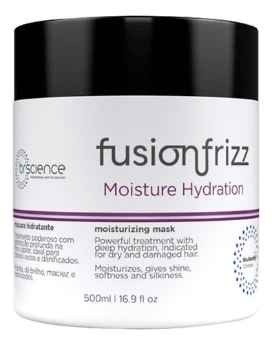 Brscience Máscara Fusion Frizz Moisture Hydration 500ml