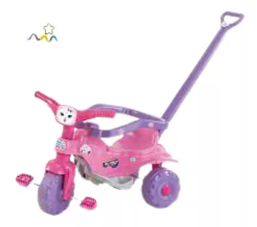 Triciclo Motoca Infantil Tico Tico Pets Rosa Magic Toys 2811