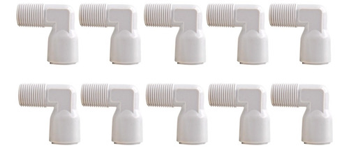 Conector En Codo 1/8 X 1/4 Para Ósmosis Inversa 10 Pz 