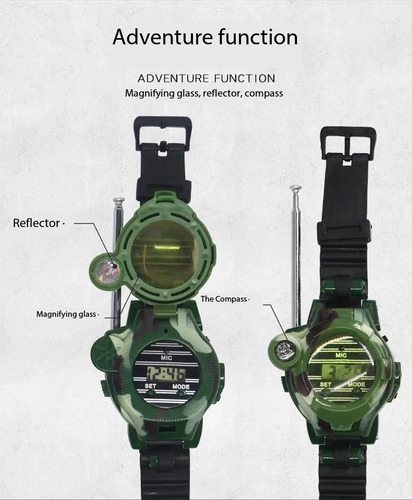 Reloj De Camuflaje Para Niños Walkie Talkie 7 En 1