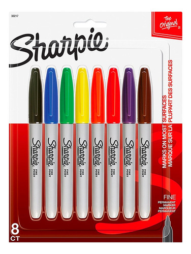 Marcador Perm Fine X 8 Colores Fashion Sharpie