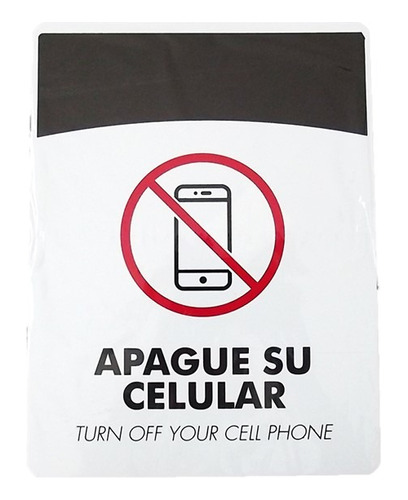 Aviso Señal Apague Su Celular 21x16cm Apagar Celular