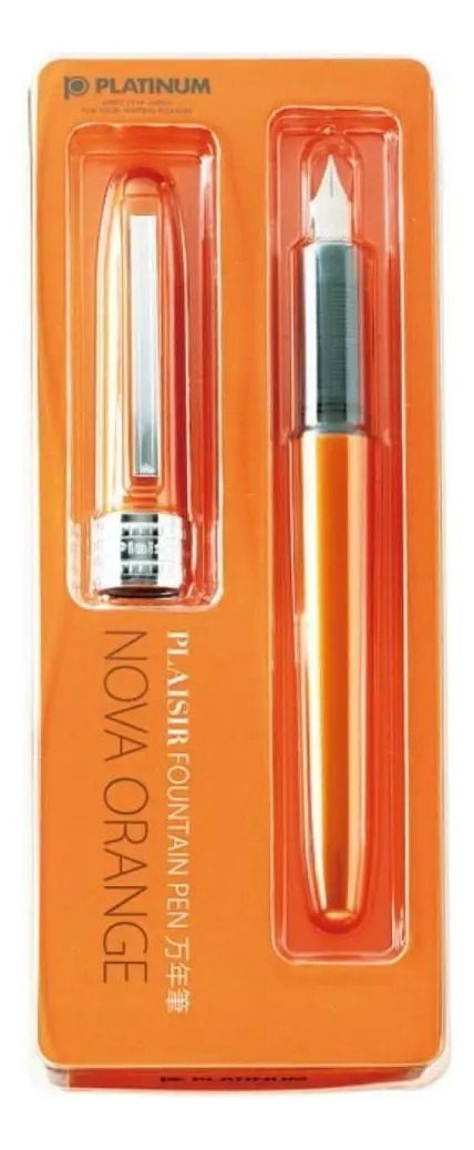 Caneta Tinteiro Platinum Laranja Plaisir 0.5mm