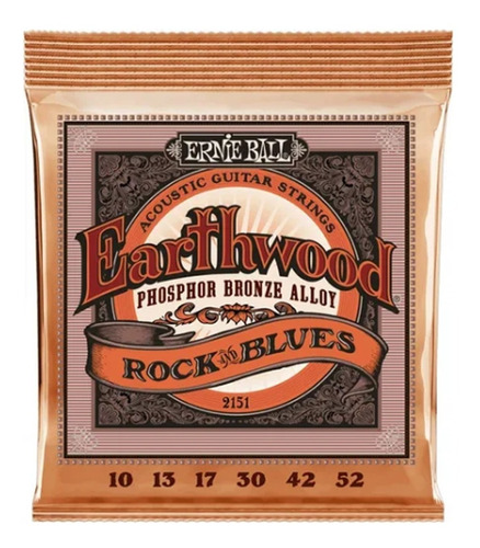 Encordado Ernie Ball Earthwood 2151 Phosphor Bronze 10 52