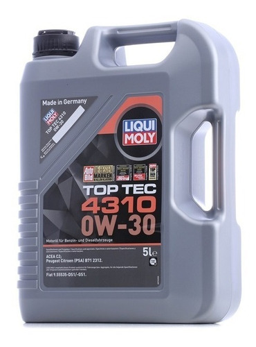 Aceite Liquimoly 0w30 Toptec 4310 X5litros 2362 Dpf