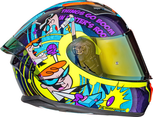 Casco Shaft Integral 582 Cartoon Network Dexter 2 Ece2206 Camaleón Dexter Fuera De Mi Lab L