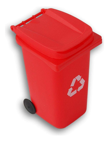 Mini Portalapiz Reciclaje Borde Curvado 5.5 In Alto (rojo)