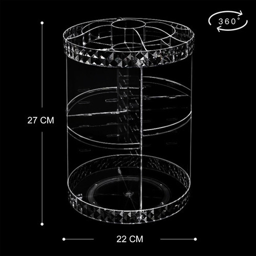 Organizador Acrílico Porta Maquiagem Display Giratório 360