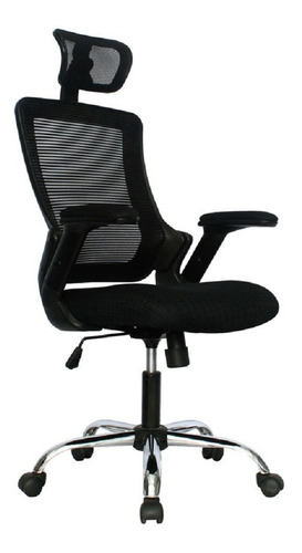 Silla Oficina Presidente Malla Ergonómica Cabecero Y Brazos 