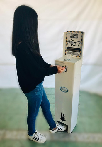 Dispenser Alcohol En Gel Y Toallitas Estación Sanitaria 3en1