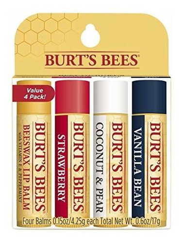 Bálsamo Labial Humectante 100% Natural Burt.s Bees, Multipa