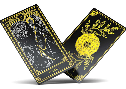 Baralho Tarot Marselha Negro 22 Cartas + Manual Quimbanda