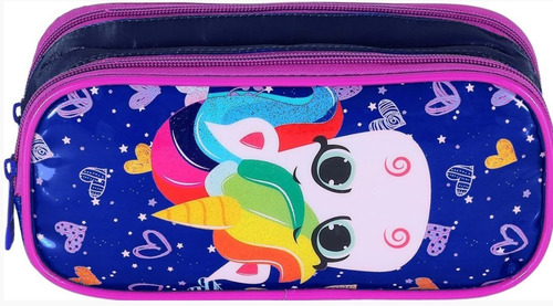 Imagem 8 de 10 de Kit Mochila Infantil Unicórnio Paetê Mágica Rodinha G Yepp
