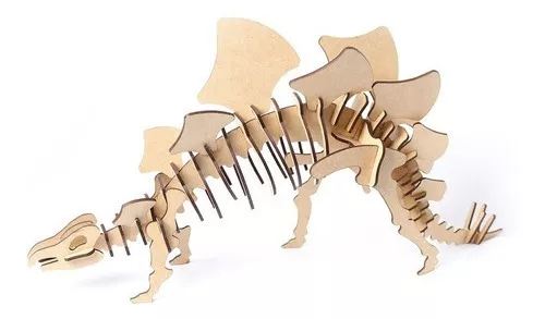 Jogo Quebra Cabeça 3D Dinossauros em MDF (Uriarte)