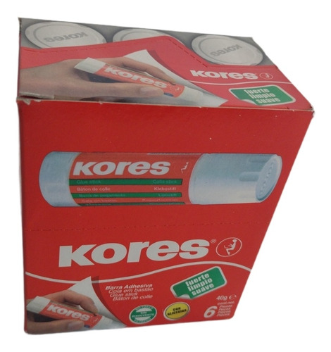 Lápiz Adhesivo Kores 40 Gramos C/6piezas