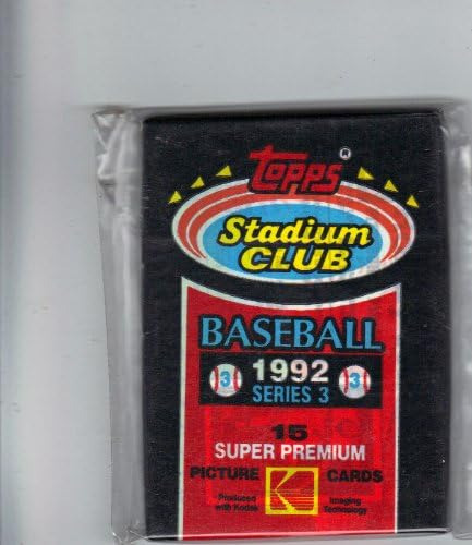 1992 Paquete De Cartas De Béisbol Topps Stadium Club Serie 3