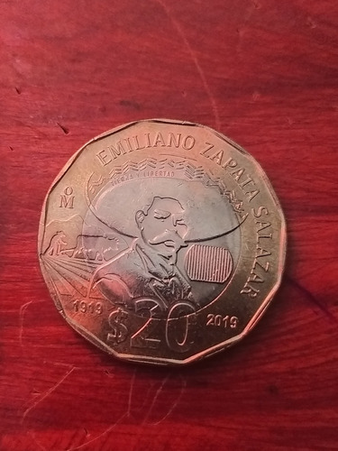 Moneda De Emiliano Zapata Para Coleccion De$20