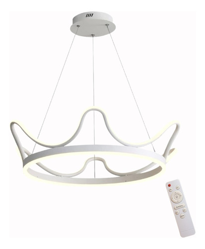 Candil Decorativo Infantil Tipo Corona 3 Luces + Control Rem