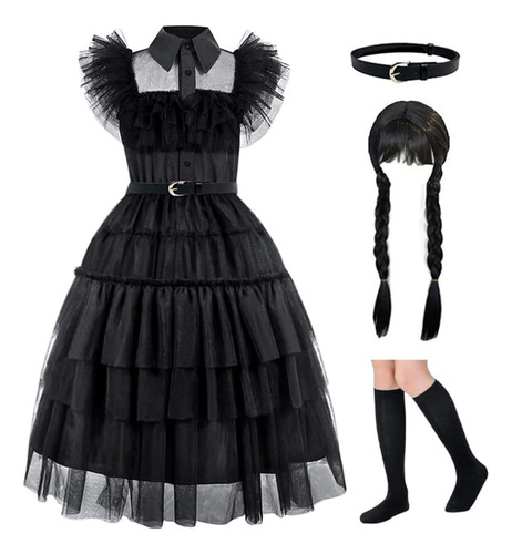 Costume Negro De Zalongye Vestido Para Niñas Para Niños Disf