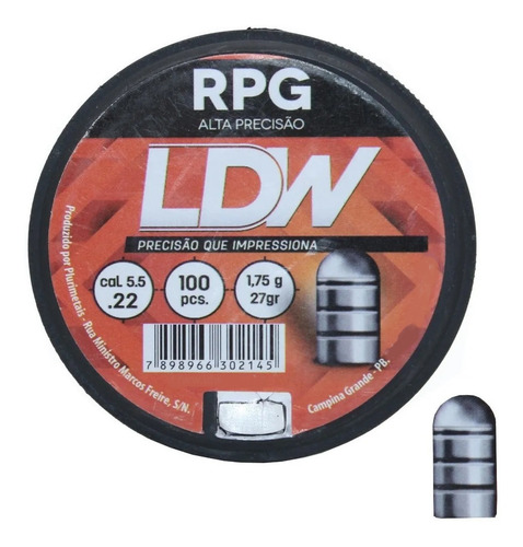 Imagem 1 de 3 de Chumbinho 5.5 Ldw Rpg Kit Com 500 Unidades
