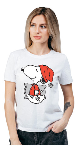 Polera Mujer Snoopy Pijama Sleep Algodon Organic Peanut Wiwi