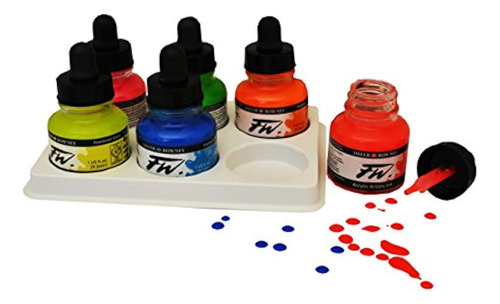 Fw Fluorescente Acryl Ink Neon6 Set