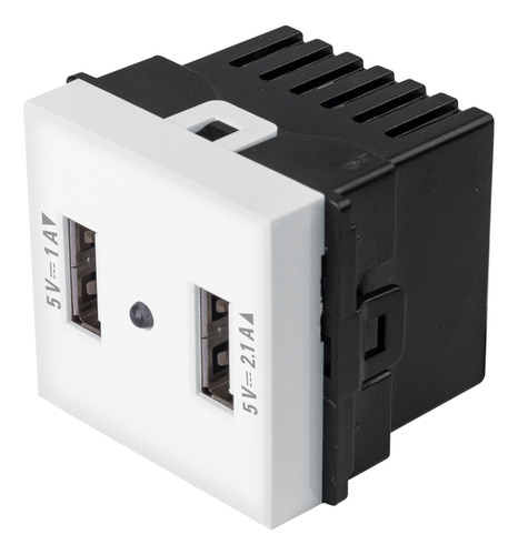 Toma Con 2 Puertos Usb De 1.5 Módulos, Línea Toledo, Basic