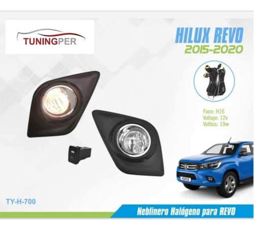 Kit Completo De Neblineros Toyota Hilux Revo 2015 - 2020 