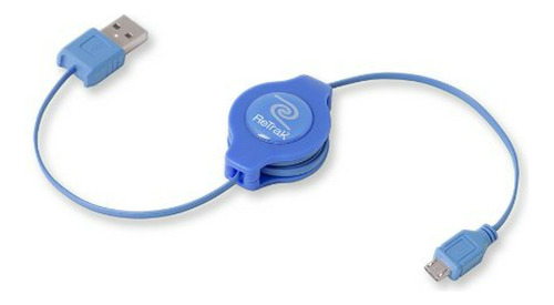 Retrak Retráctil De Cable Usb Micro, Azul (etcablemicbu).