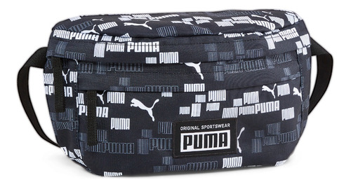 Puma Banano Academy Waist Bag 07993720 Color Negro Diseño de la tela Liso