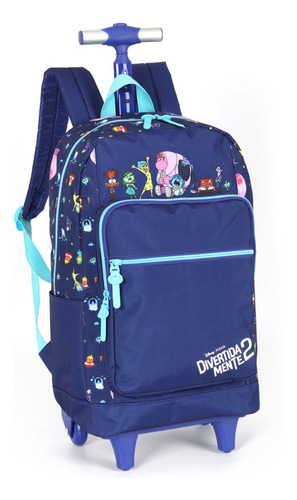 Mochila De Rodinhas Divertidamente 2 Juvenil Escolar Luxcel Cor Roxo