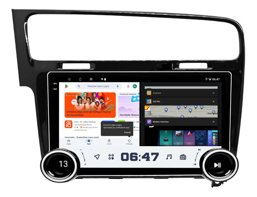 Multimidia Golf Mk7 13/19 Android Auto 64gb Carplay 10p Knob