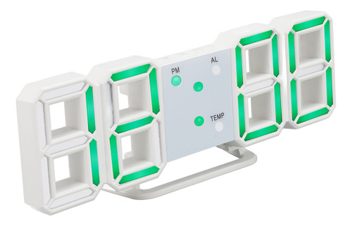 Reloj Digital De Pared 3d Con Alarma, Pantalla De Temperatur