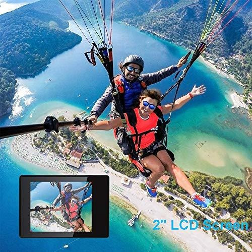 Piwoka Action Camera 1080p 12mp Waterproof Underwater 98ft