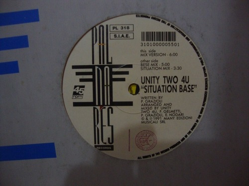 Vinilo Unity Two 4u Situation Base Palnares 1991 E1