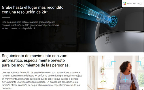 Imagen 3 de 9 de Camara Wifi Ezviz C6w 4mp Interior Audio Inteligencia