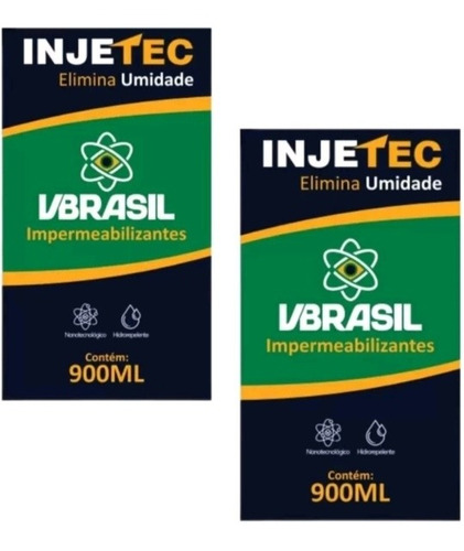 Injetec Impermeabilizante Vbrasil 900ml Kit 02 Unidades 