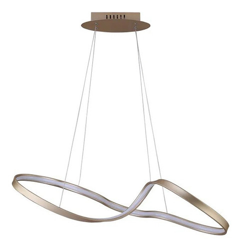 Pendente Flow Dourado 93cm Led 30w 3000k Bivolt Sb008g Bella