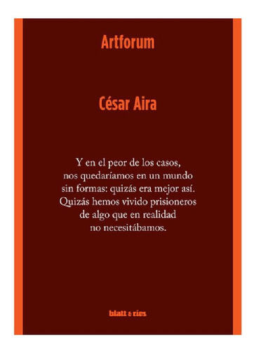 Libro - Artforum - 2da Edicion - Aira Cesar
