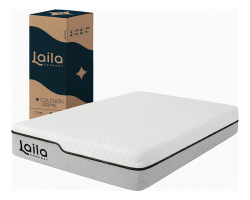 Colchon Individual De Espuma Memory Foam En Caja 100x190x24, Laila Prime