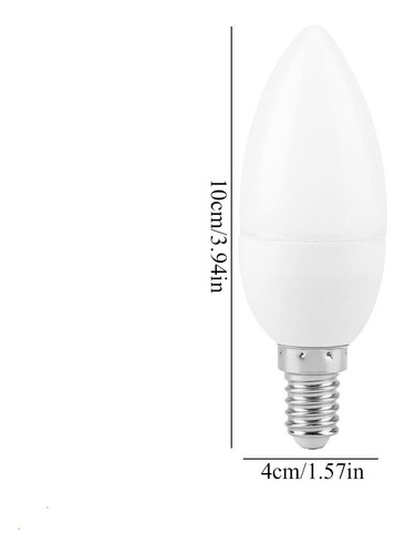 Ampolleta Led Vela 5 Watt, E-14, Luz Fría