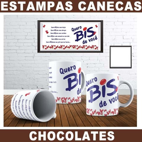 Sublimação Artes Páscoa Estampas Canecas Chocolates