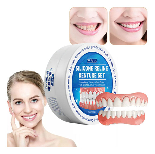 Conjunto De Prótese De Silicone Portátil, Sorria Naturalment