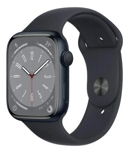 Apple Watch Series 8 Gps + Cellular Color Medianoche 45 Mm Color del bisel Negro Diseño de la correa Deportiva