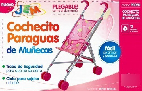 Cochecito Paraguas Plegable Para Muñecas