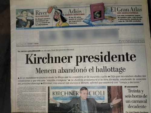 Diario La Nación Kirchner Presidente 