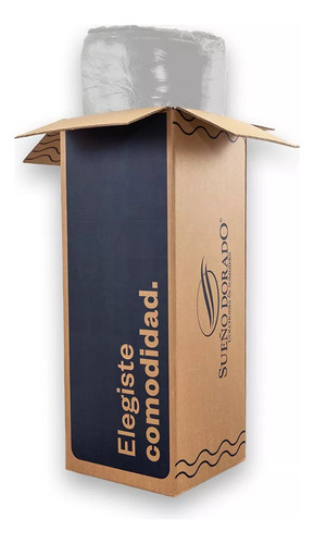 Colchón En Caja Cloudbox 2 Plazas 130x190 cm Espuma Alta Densidad Sueño Dorado