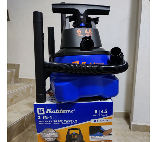 Aspiradora Seco Mojado Koblenz Wd-6 4.5hp 6 Galones!!! (Reacondicionado)