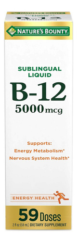 Vitamina Sublingual B12 De 2500 Mcg En Gotas De Eeuu