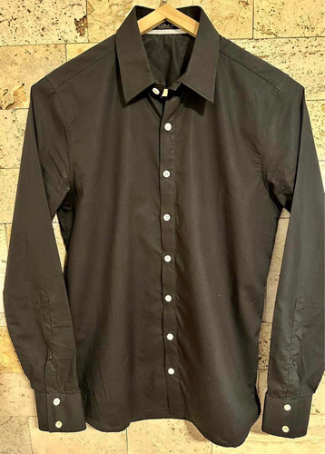 Camisa Tascani Negra Slim Fit